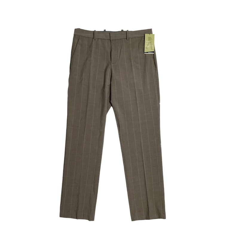 Perry Ellis Portfolio Modern Fit Stretch Resolution Pants  Dark Beige 40 x 32