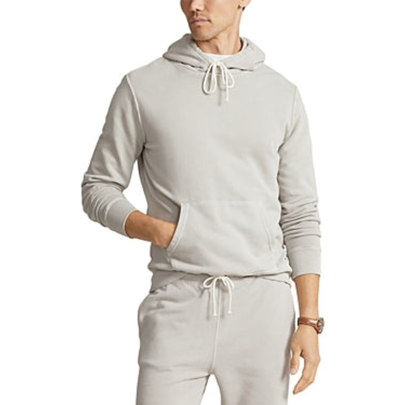 Polo Ralph Lauren Mens Pullover Fleece Hoodie Sweatshirt Soft Grey XL