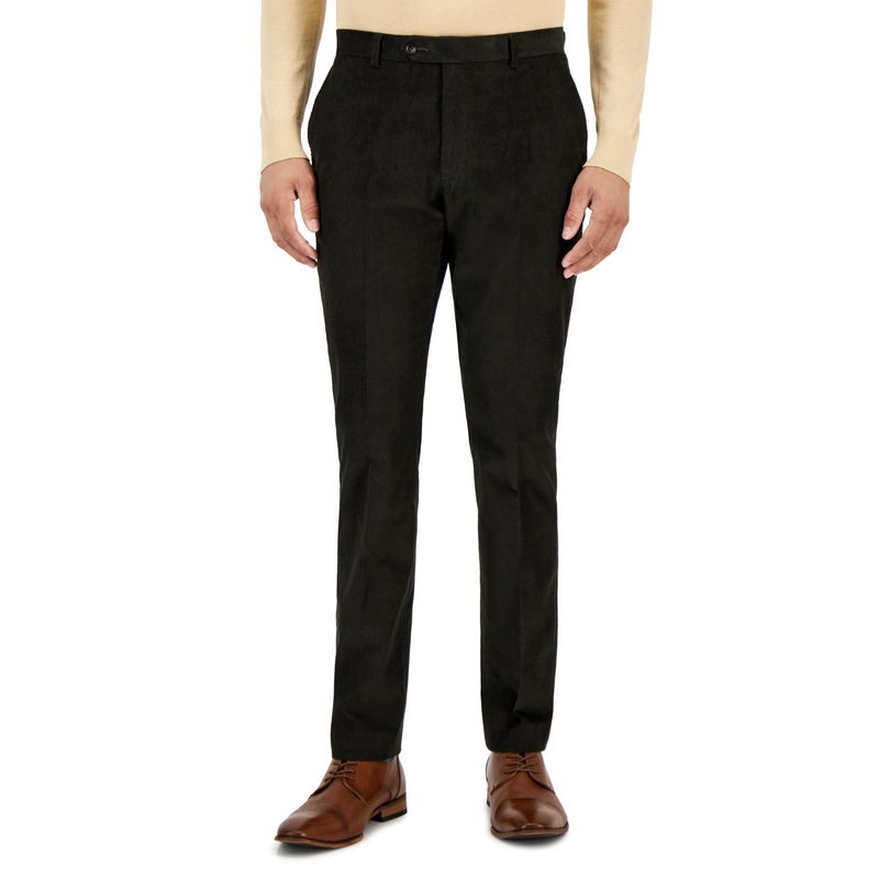 Tommy Hilfiger Mens Modern Fit Corduroy Dress Pants Hunter Green 34 x 32