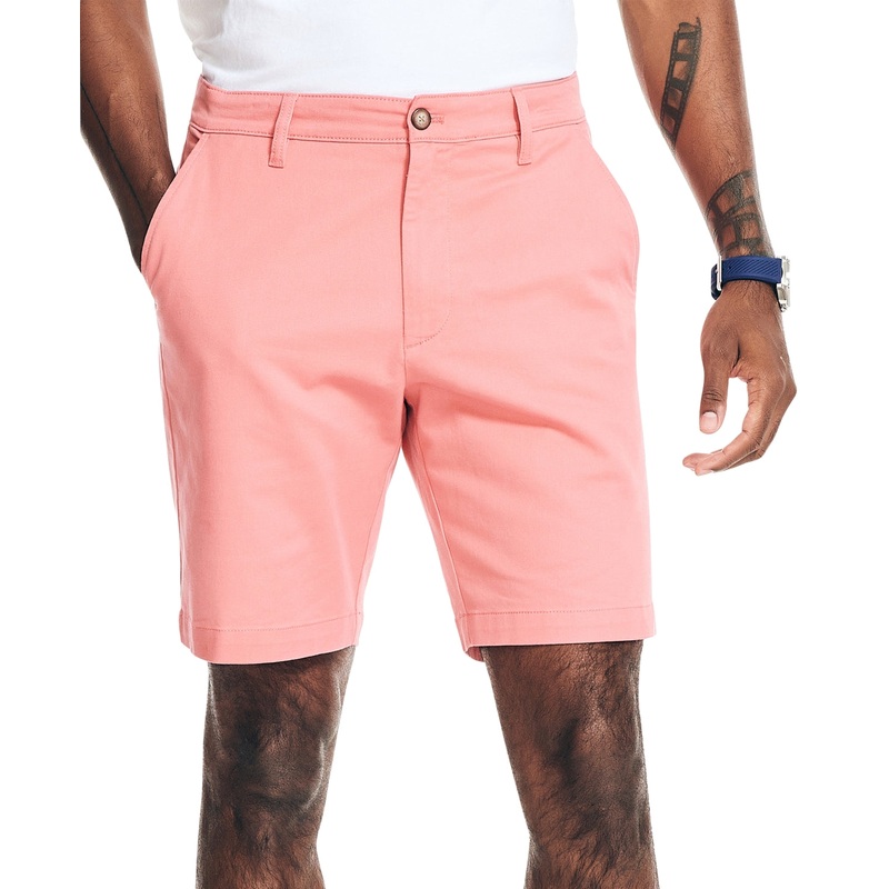 Nautica Men's Classic 8.5" Deck Chino Shorts Pink 42