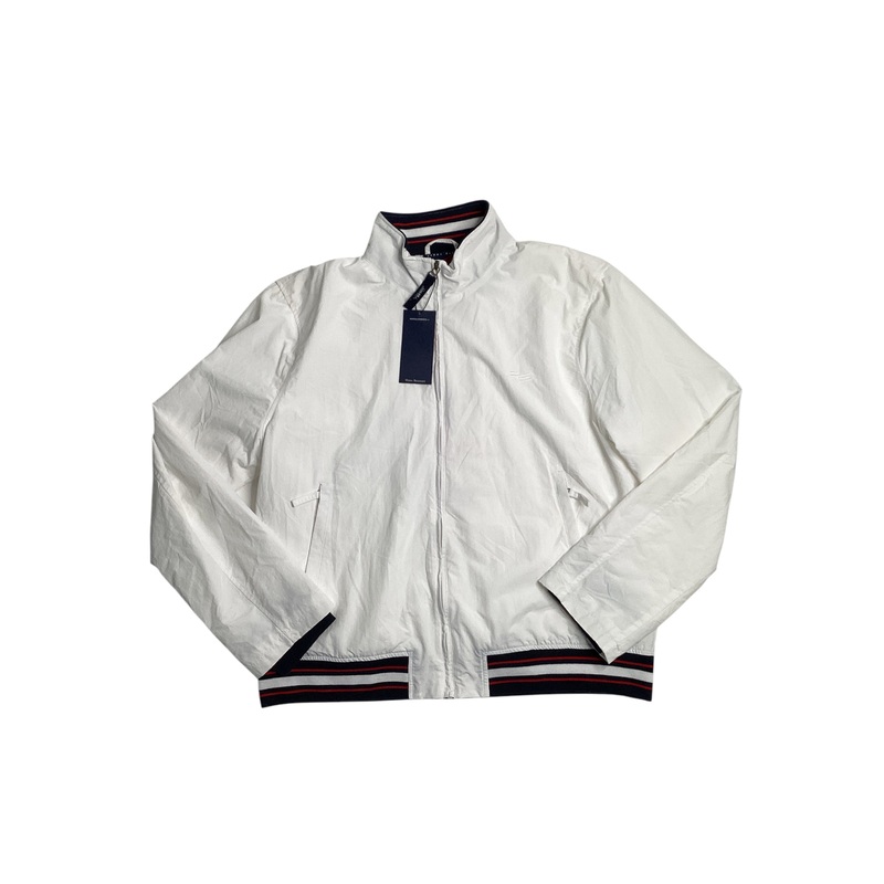 Perry Ellis America Men's Sailing Full Zip Jacket XXL 2XL White