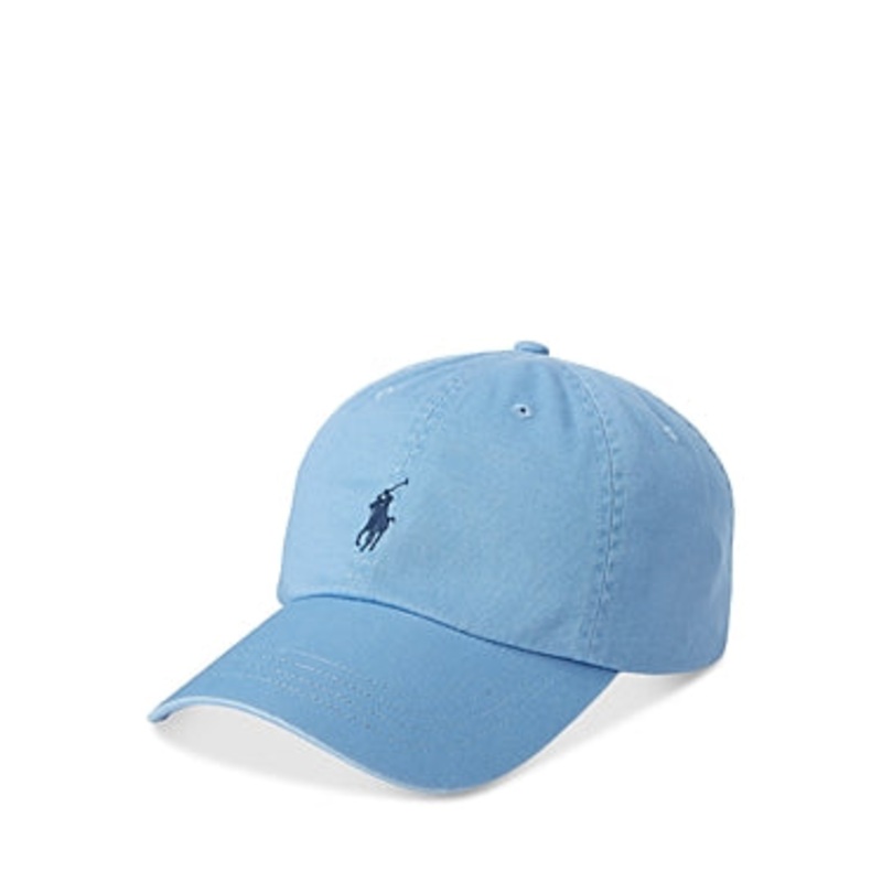 Polo Ralph Lauren Men's Cotton Chino Baseball Cap Hat Sky Blue