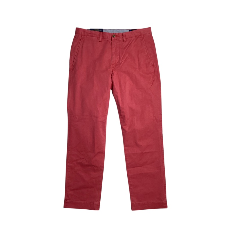 Polo Ralph Lauren Mens Stretch Straight Fit Pants Pink 32 x 30 Khakis Chinos