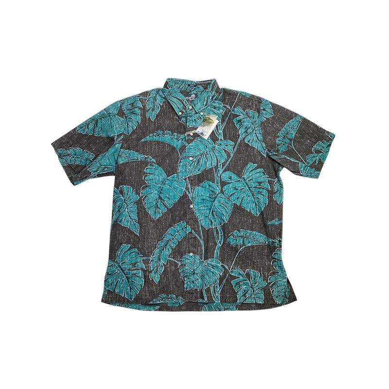 Reyn Spooner Mens Button Down Hawaiian Cotton Shirt XL Green Blue