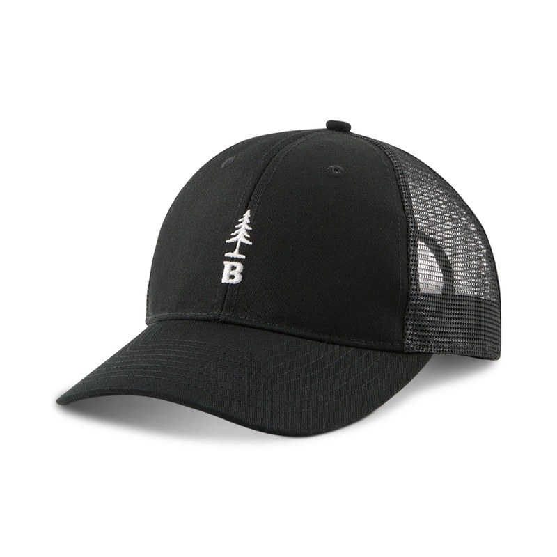 Bass Outdoor Men's B Tree Trucker Hat Black