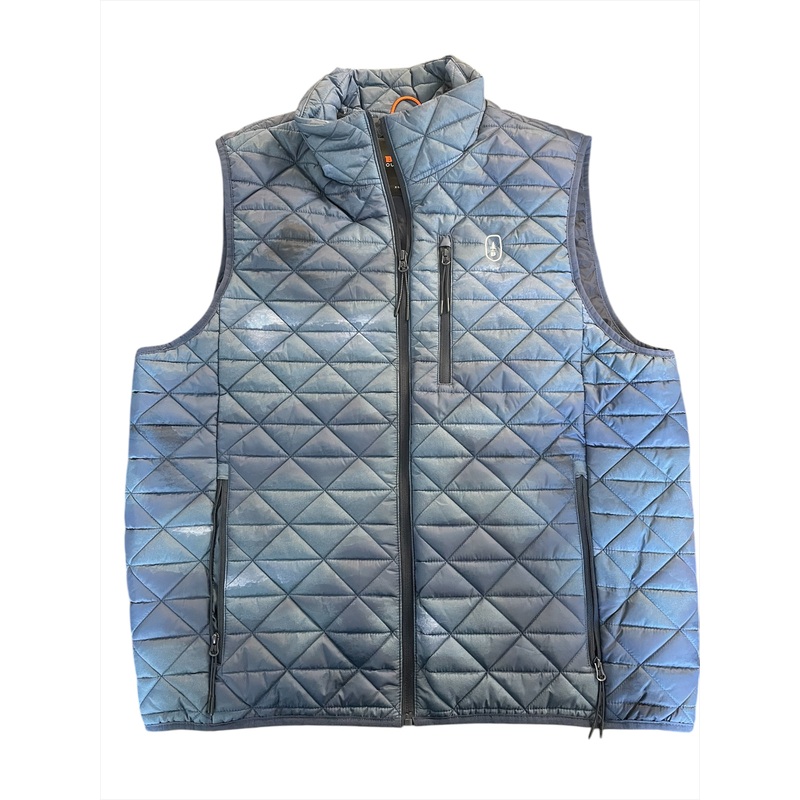 Bass Outdoor Men's Delta Diamond Quilted Packable Puffer Vest Navy Blue XL