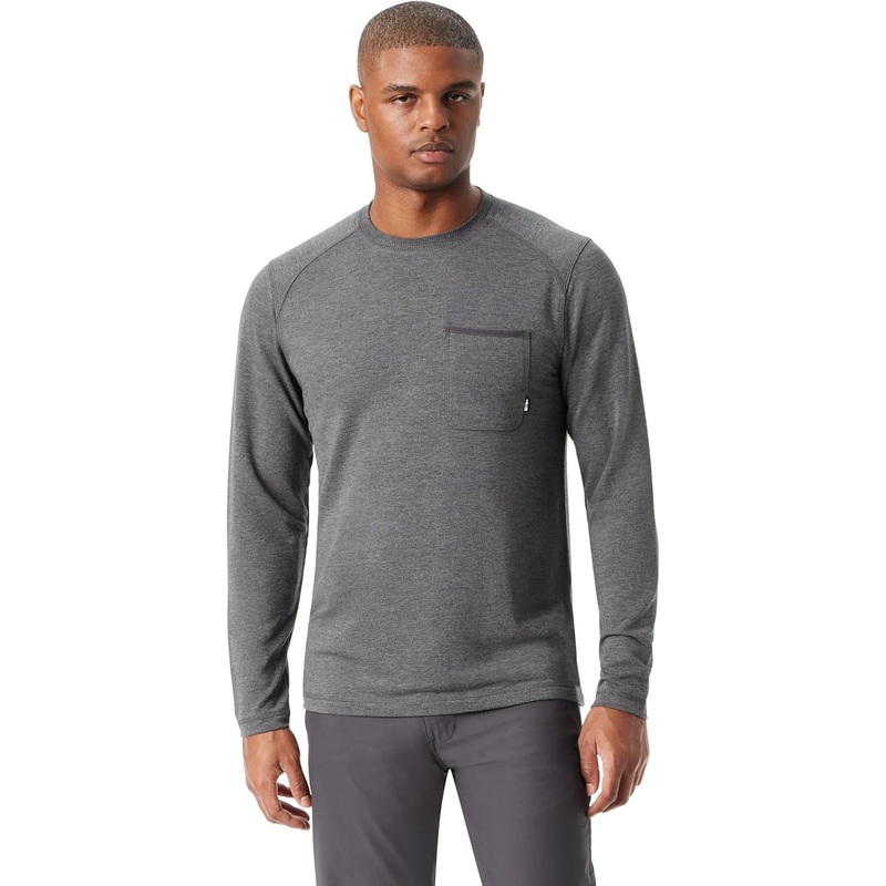 BASS OUTDOOR Men's Long Sleeve 4-Way-Stretch Quick Dry Shirt Large Grey