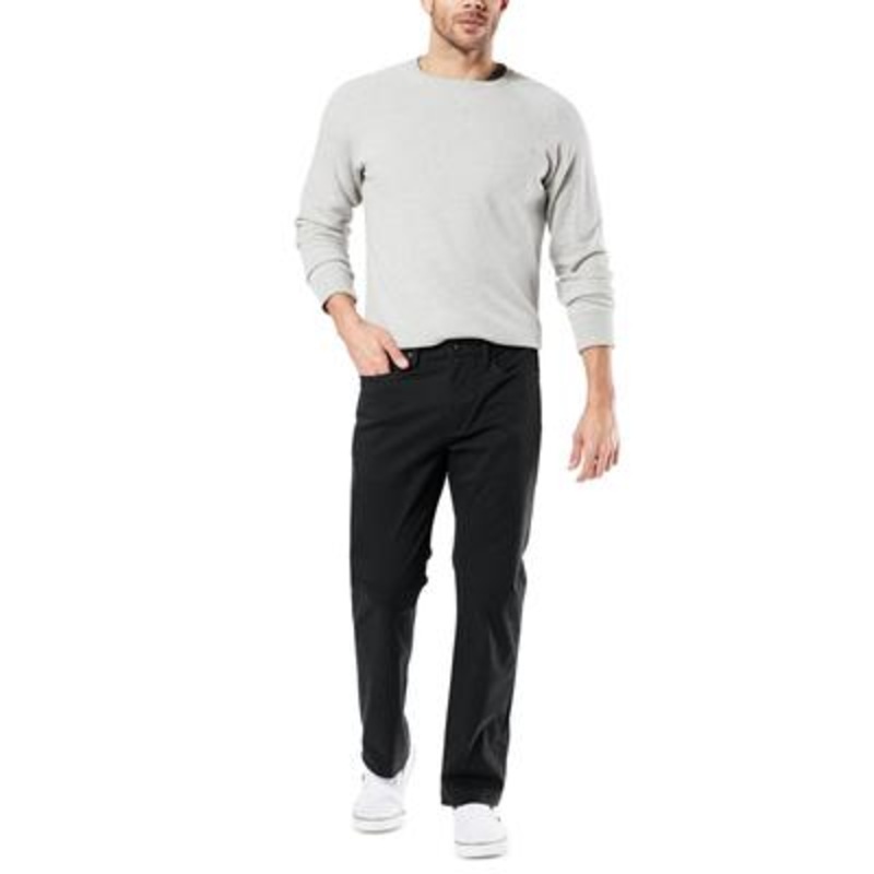 Dockers Mens Alpha Jean Cut Straight Fit Pants Black 36 x 32