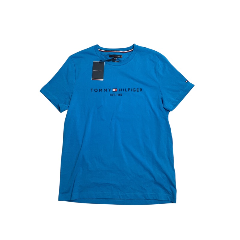 Tommy Hilfiger Men's Logo Short Sleeve T Shirt XL Blue