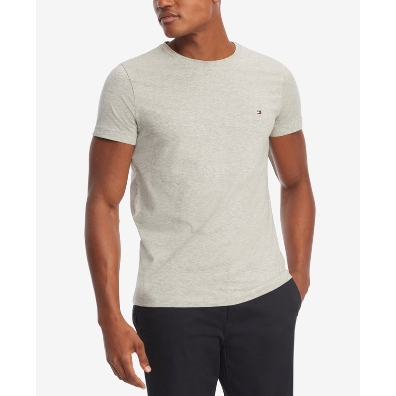 Tommy Hilfiger Mens Slim Fit Crewneck Short Sleeve T Shirt Aqua Blue XL