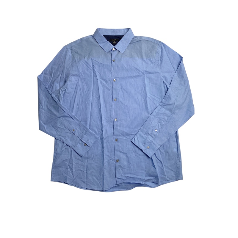 Alfani Mens Modern Solid Button Down Shirt Light Blue XL