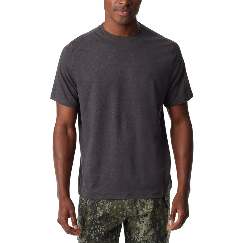 BASS OUTDOOR Mens Core Performance Crewneck T Shirt Caviar Black XL