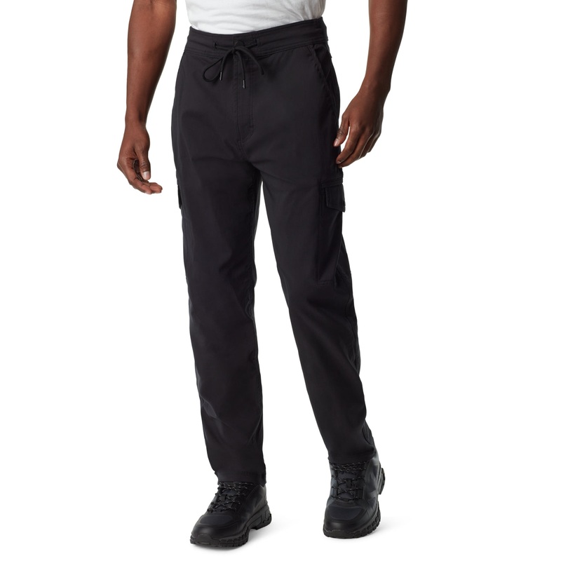 BASS OUTDOOR Mens Slim Straight Fit Cargo Jogger Pants Caviar Black 36