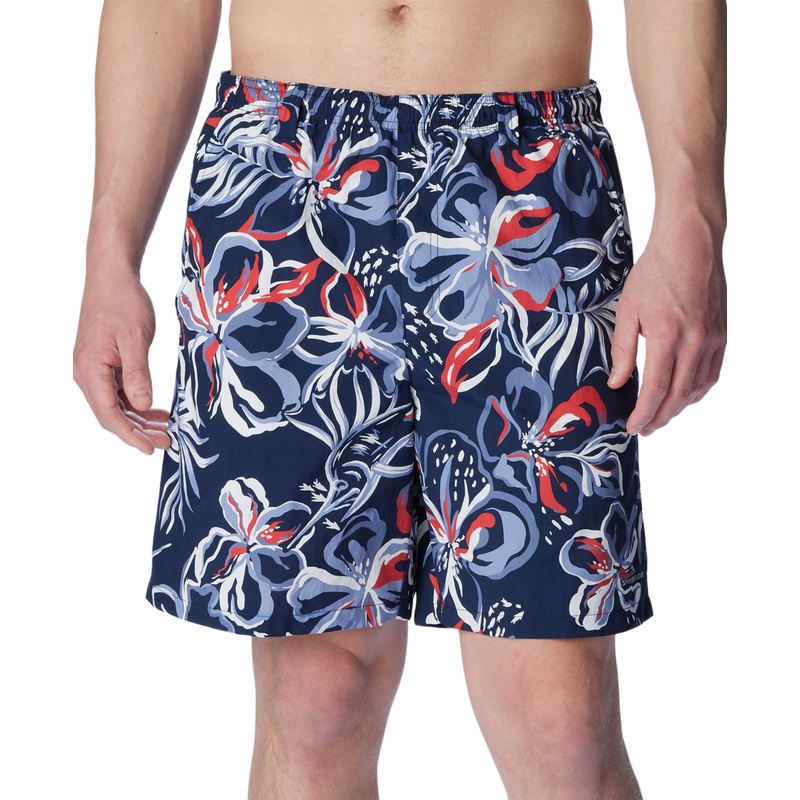 Columbia Mens Backcast Printed Water Shorts Blue Stone Wildw Medium