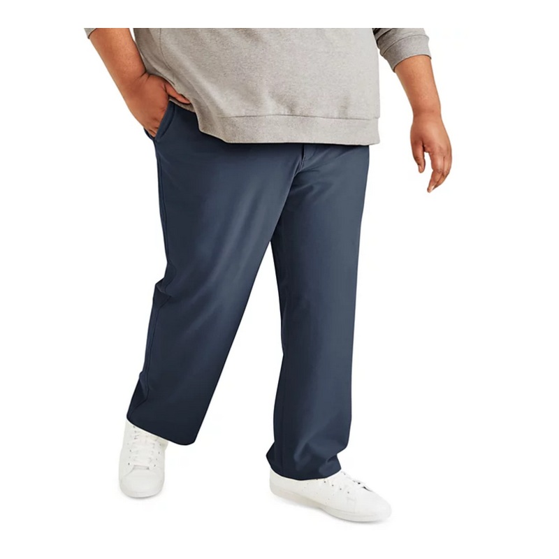Dockers Men's Big & Tall 360 Straight Fit Comfort Knit Chino Pants Blue 54 x 30