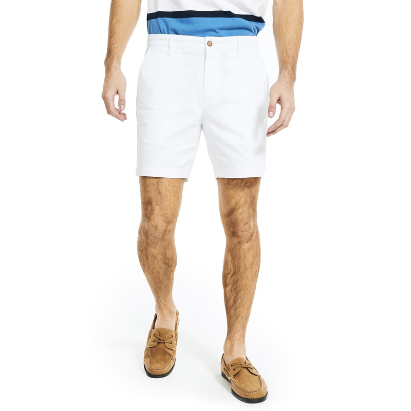 Nautica Mens Classic Fit 6" Deck Shorts Bright Whites 36W