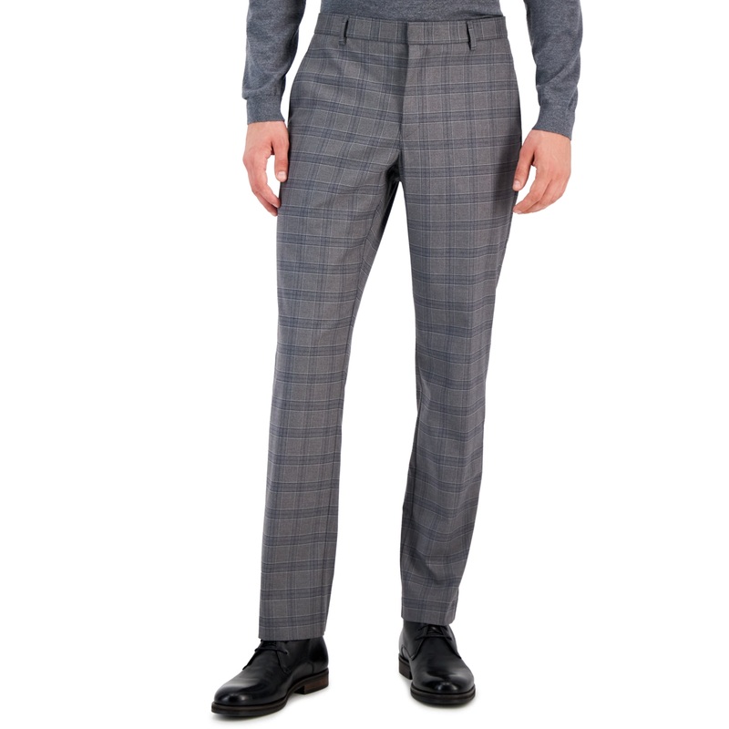 Tommy Hilfiger Mens Modern Fit Stretch Performance Pants Grey Blue 42 x 30