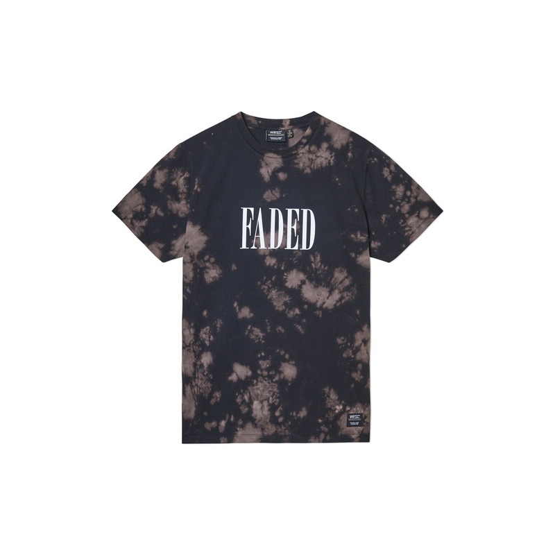 Wesc Mens Bleached Cotton Crewneck T Shirt XXL 2XL Black