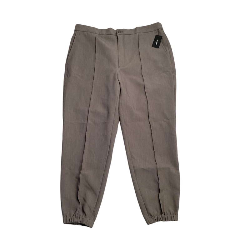 Alfani Men's Regular Fit Stretch Pleated Jogger Pants Taupe Brown XL