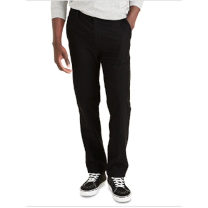 Dockers Mens Slim-Fit Comfort Knit Chino Pants Mineral Black 34 x 34