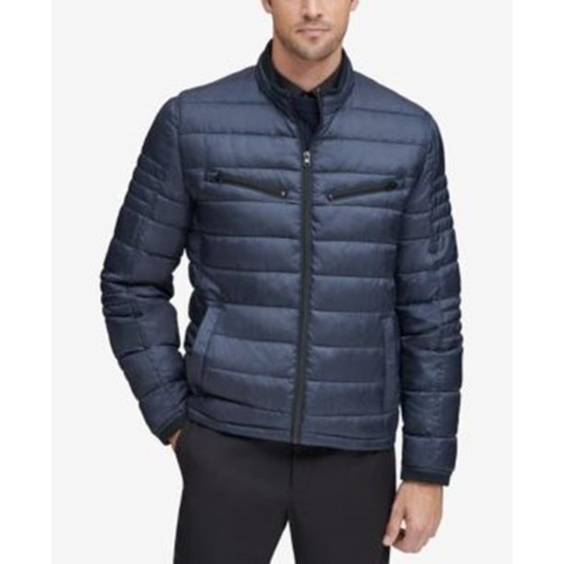 Marc New York Mens Grymes Packable Racer Jacket Medium Blue