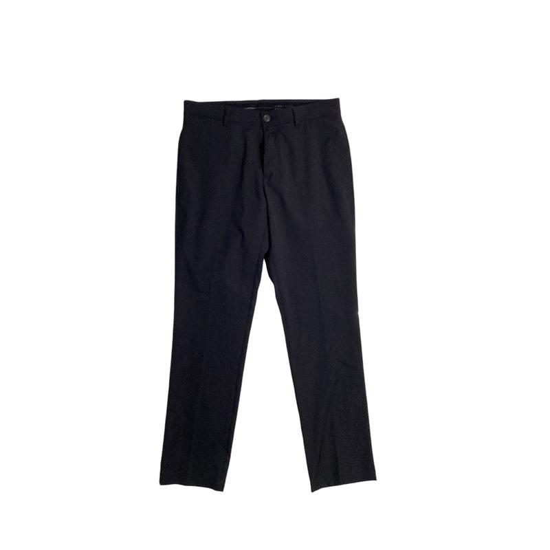 Perry Ellis Portfolio Men's Slim Fit Solid Stretch Tech Pants Black 36 x 32