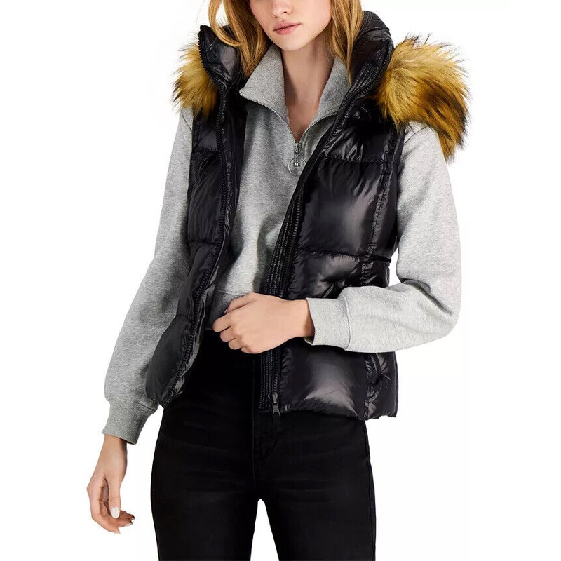 S13 Womens Down Vest Snowcat Medium Black NO HOOD