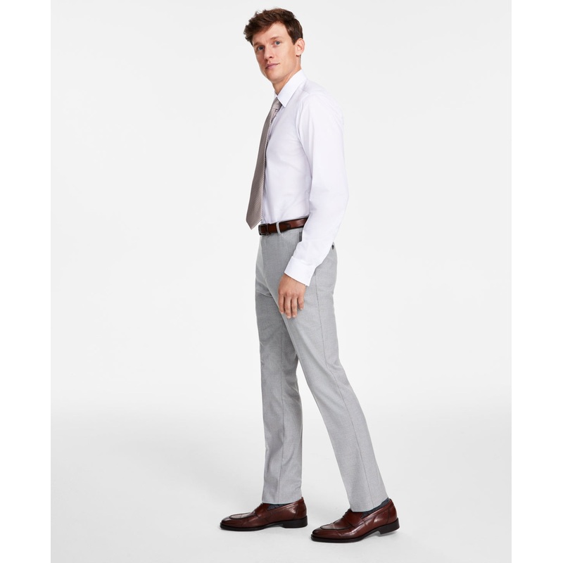 Tommy Hilfiger Mens Modern Fit TH Flex Stretch Pants Grey Houndstooth 36 x 32