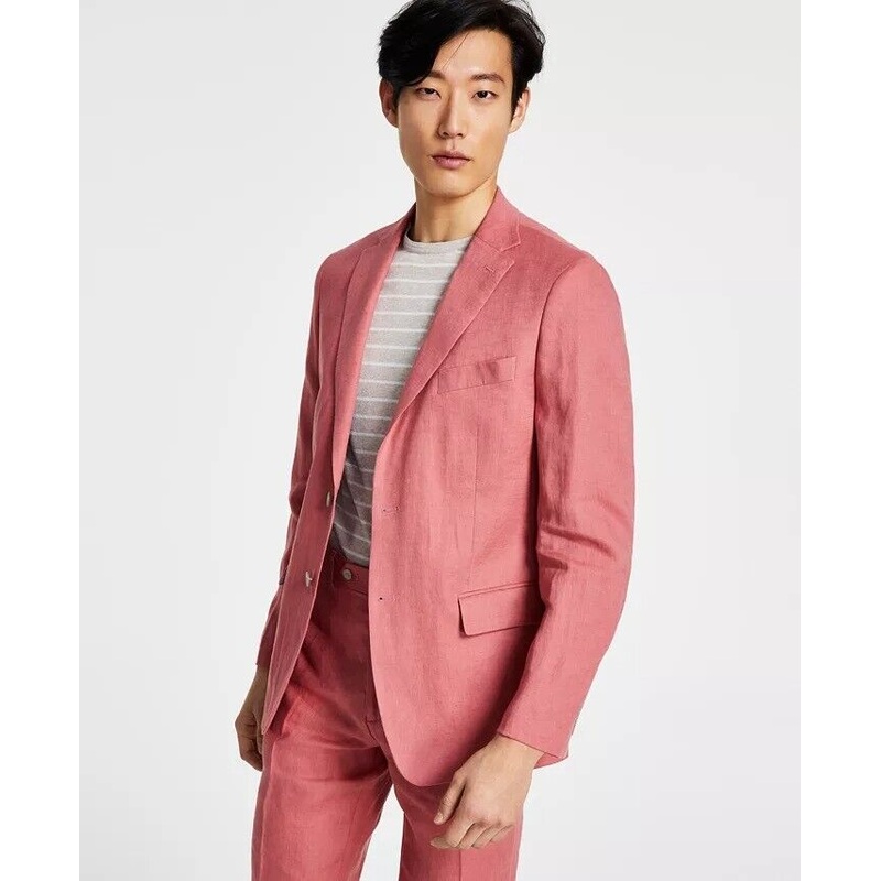 LAUREN RALPH LAUREN Men's UltraFlex Classic-Fit Linen Sport Coat Red 38R