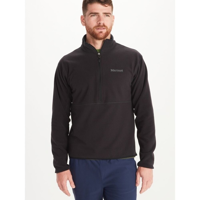 Marmot Rocklin 1/2 Zip Men's Fleece Jacket Sweatshirt Medium Black