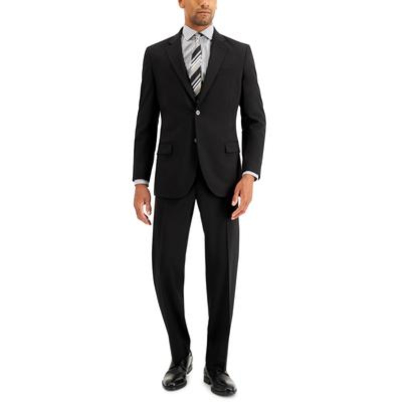 Nautica Men's Modern-Fit Bi-Stretch Black Solid Blazer Suit Jacket ONLY 38R