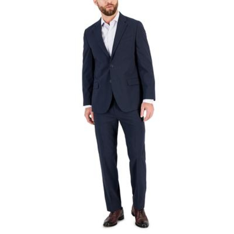 Nautica Mens Bi-Stretch Suit Jacket ONLY Blue Tick 40R