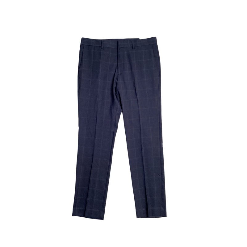 Perry Ellis Portfolio Mens Slim Fit Twill Pants Dark Navy Blue 32 x 30