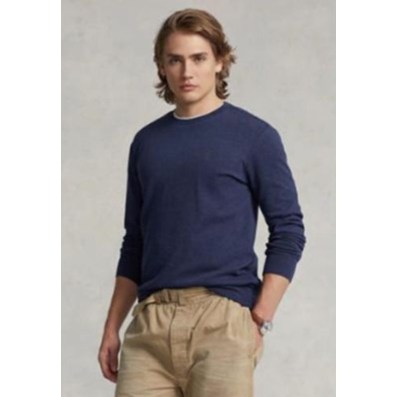 Polo Ralph Lauren Men's Crewneck Sweater Spring Navy Heather Small