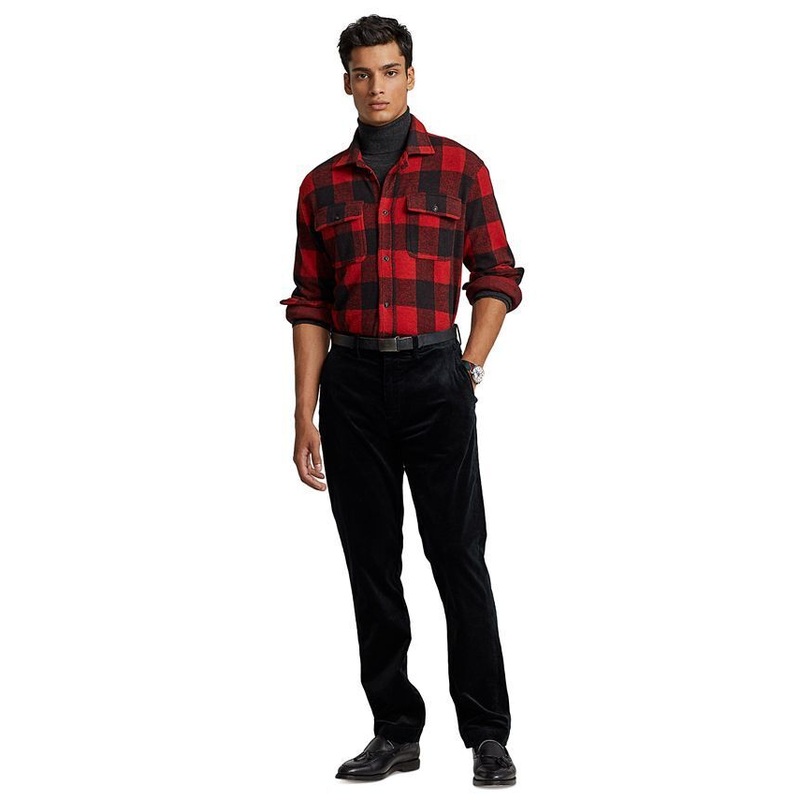 Polo Ralph Lauren Mens Stretch Classic Fit Corduroy Pants Black 40 x 32