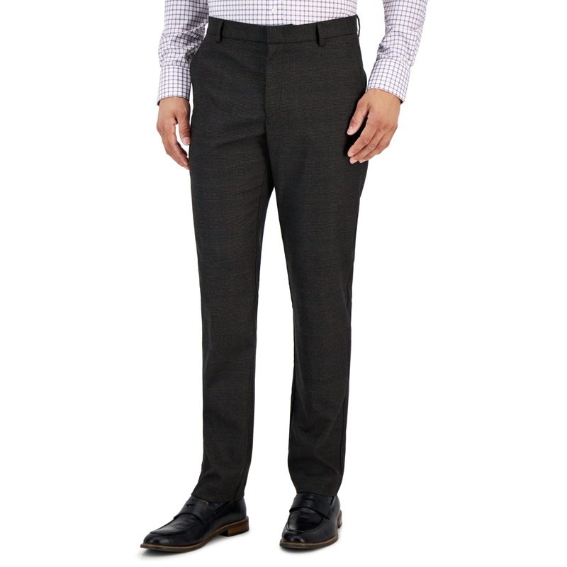 Tommy Hilfiger Mens Modern Fit Stretch Dress  Pants Brown Teal 36 x 32