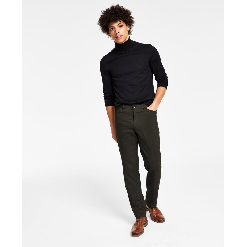 Tommy Hilfiger Mens Modern Fit Twill Flex Dress Pants Olive 32 x 32