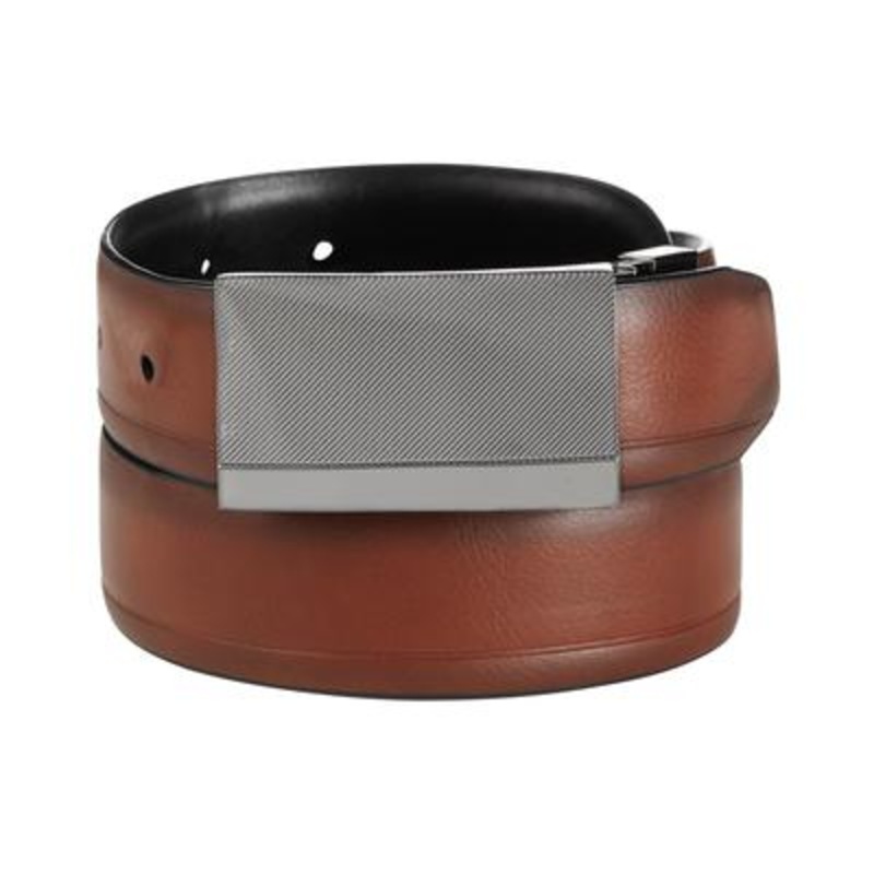 Alfani Men's Reversible Plaque Dress Belt Brown Black XL 42 to 44