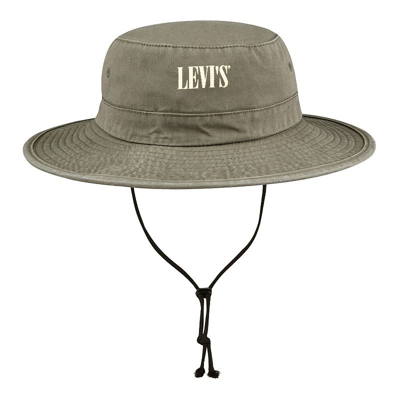 Levis Mens Washed Sun Protective Boonie Hat Olive Green Small Medium