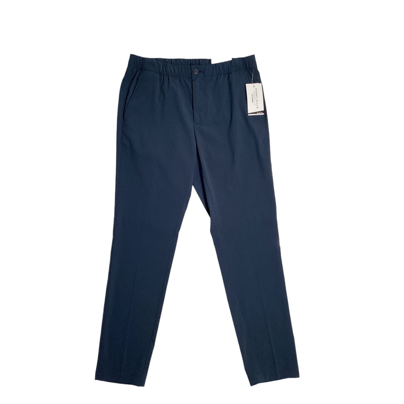 Perry Ellis Portfolio Men's Slim Fit Drawstring Suit Dress Pants Navy Blue XL