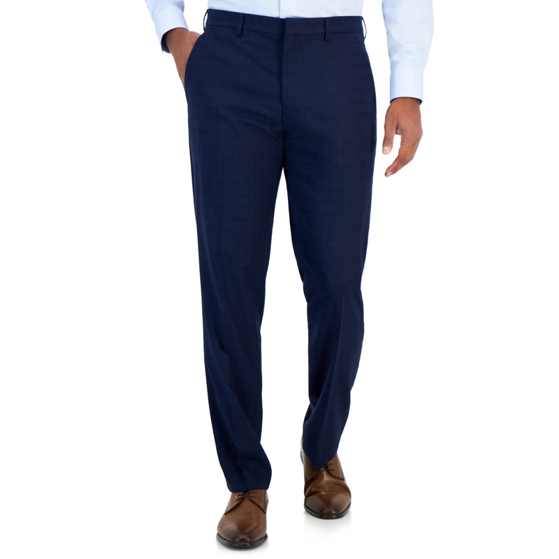 Perry Ellis Portfolio Men's Slim Fit Suit Dress Pants Navy Blue 32 x 30