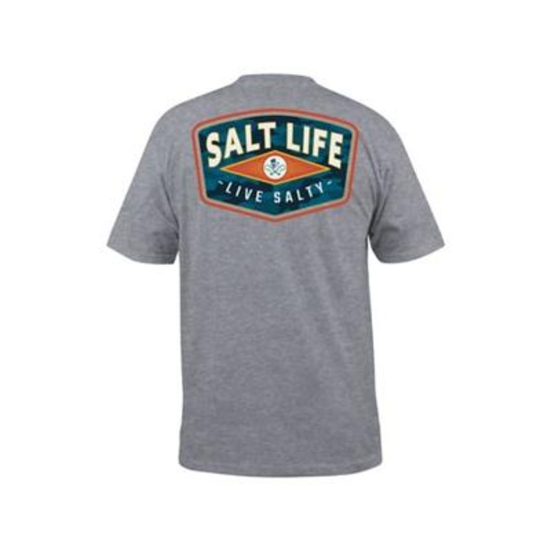 Salt Life Mens Short Sleeve Crewneck Graphic T Shirt Heather Grey Small