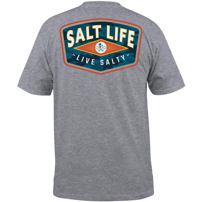 Salt Life Mens Short Sleeve T Shirt Athletic Heather Grey 2XL