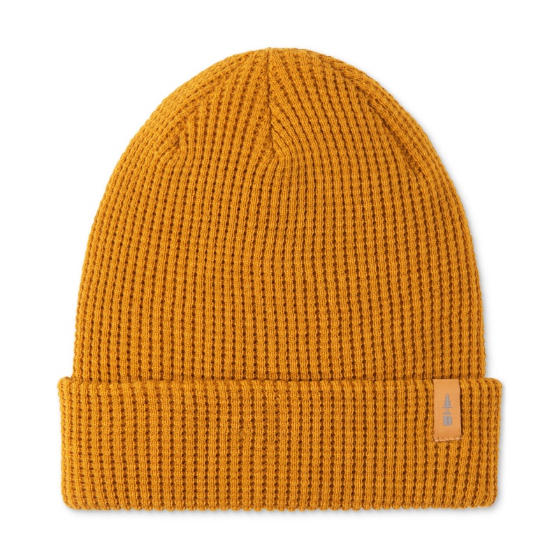 Bass Outdoor Men's Waffle Knit Beanie Hat Golden Yellow
