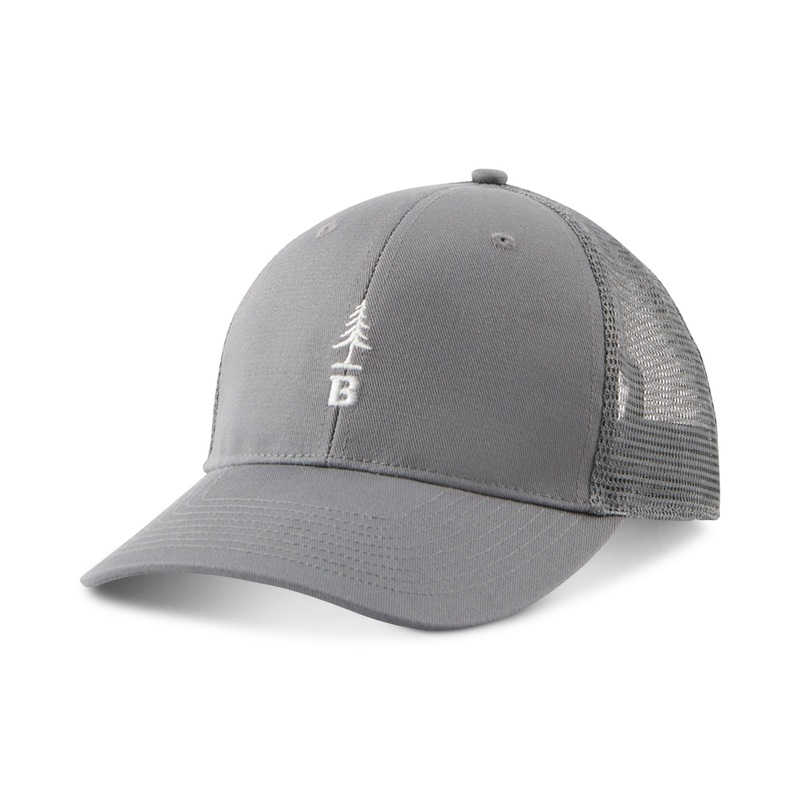Bass Outdoor Mens B Tree Baseball Hat Light Grey