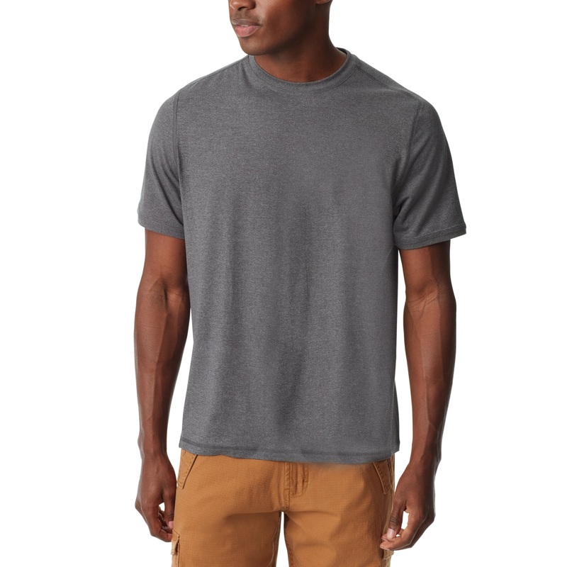 Bass Outdoor Mens Core Short Sleeve T Shirt Gargoyle Drizzle Grey Large