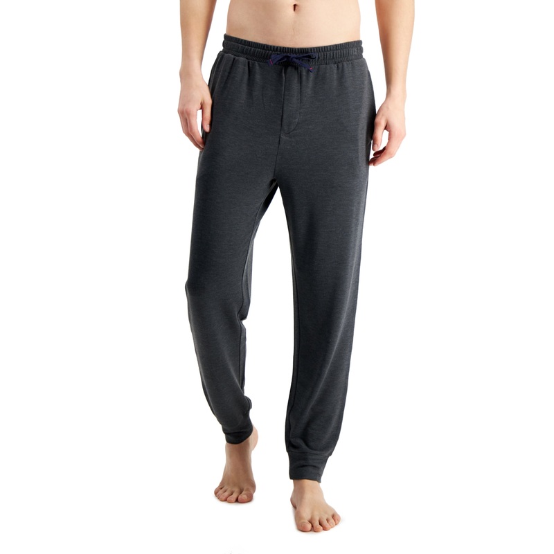 Club Room Men's Lightweight Terry Jogger Pajama Pants Charcoal Grey Large