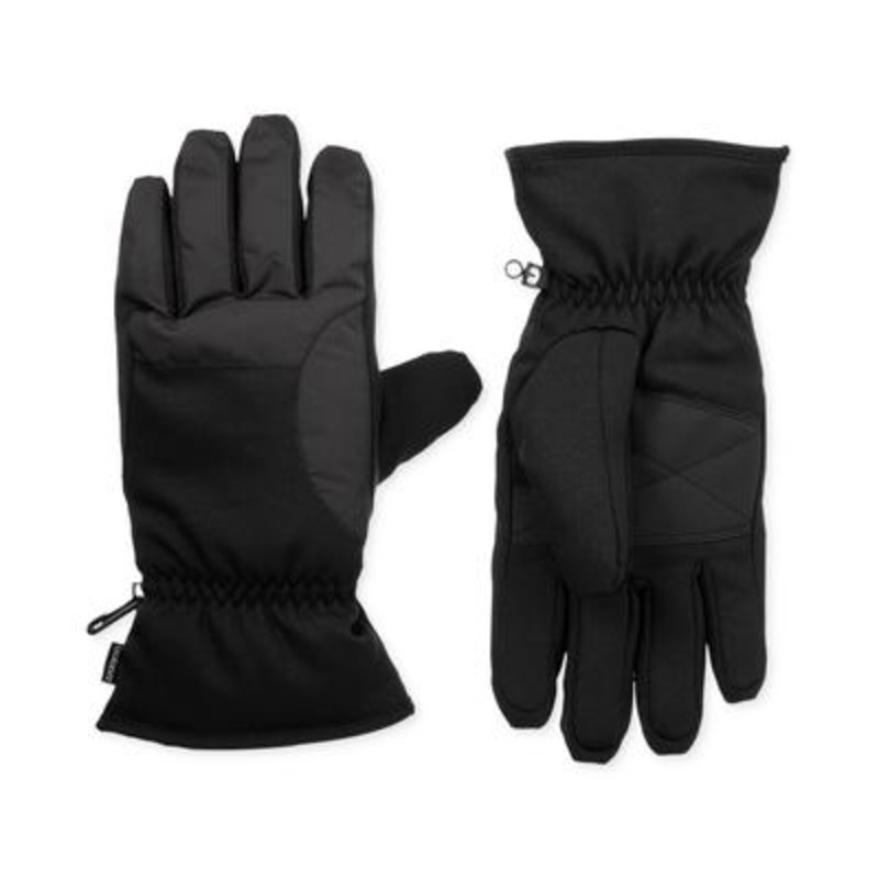Isotoner Signature Men's Waterproof Sport Touchscreen Gloves Black Medium
