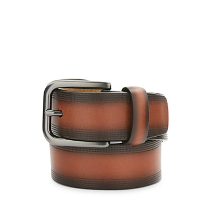 The Men's Store  Men's Leather Belt Brown Size 34