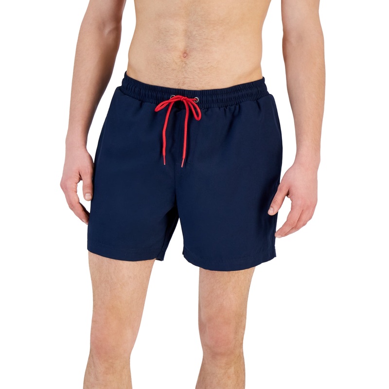 Club Room Men's Quick Dry Performance Solid 5 Swim Trunks Basic Navy Blue XL